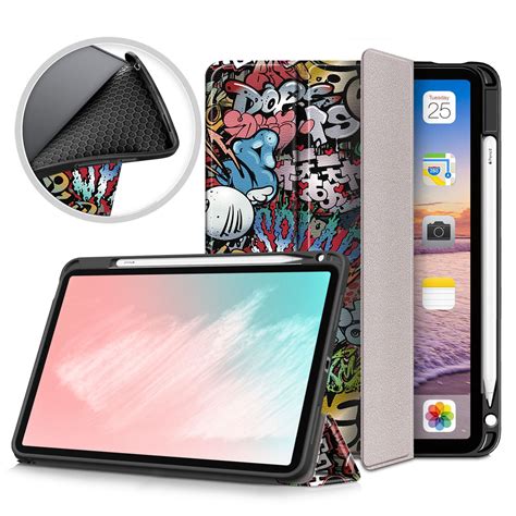 ipad air 4th generation case 9 Inch, Slim Stand Hard Back Shell Protective Smart Cover Cases for iPad Air 5th A2589 A2591/ Air 4th Gen A2316 A2324 -Navy